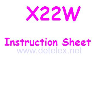 Syma X22 X22W Headless Mini drone parts instruction sheet (X22W)
